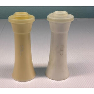 VINTAGE TUPPERWARE Large Hourglass 6" Salt & Pepper Shakers (0258)